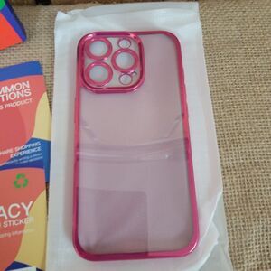 Meifigno Cellphone Case iPhone 15 Pro Candy Series Barbie Pink